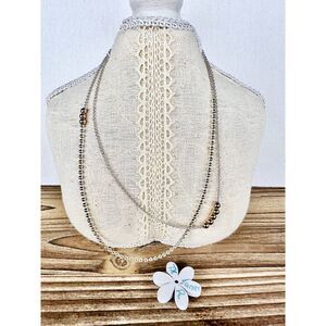 New Tiffany & Co Two Tone Rose Gold/Silver Mixed Bead Chain Necklace